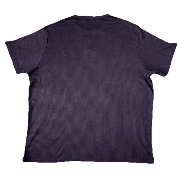 NWT Shaquille O’Neal Men’s Black Textured Short Sleeve Ribbed Tee Minimalist 2XL - Picture 3 of 6